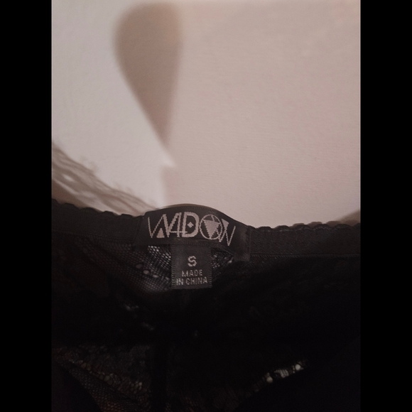 Lace and Vinyl Dress - Picture 3 of 3